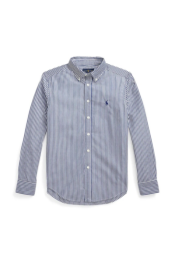 Detská bavlnená košeľa Polo Ralph Lauren bavlna tmavomodrá 323862260002