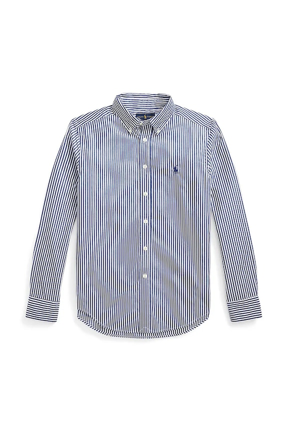 Detská bavlnená košeľa Polo Ralph Lauren bavlna tmavomodrá 323862260002