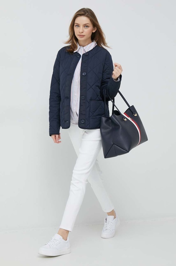 Bavlnená košeľa Tommy Hilfiger WW0WW37141.PPYX biela SS23