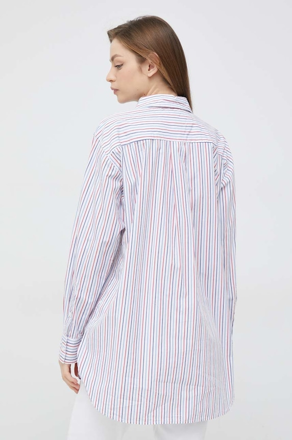 Oblečenie Bavlnená košeľa Tommy Hilfiger WW0WW37141.PPYX biela