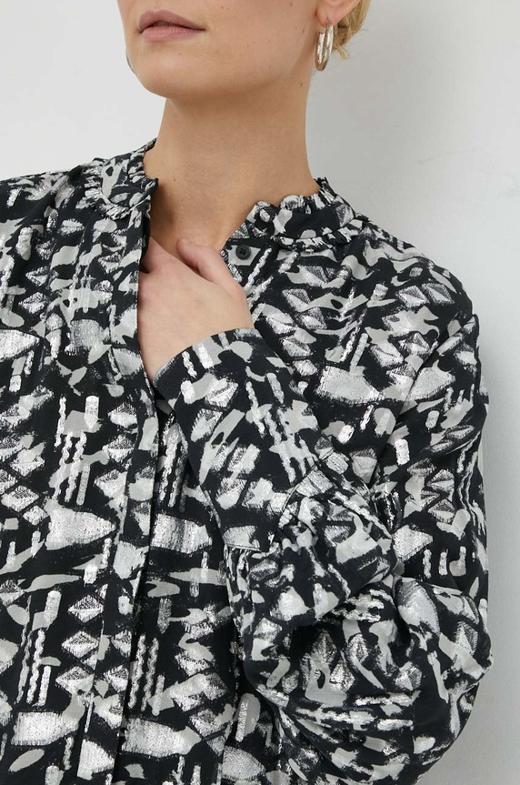 Košulja Bruuns Bazaar Geranium Ava BBW3128 crna