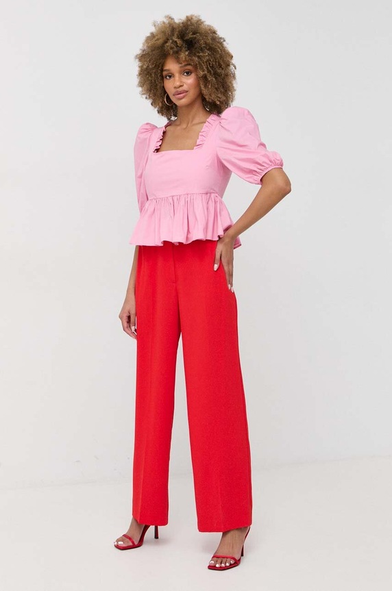 Custommade blúz pamutból Darine 999369278 rózsaszín SS23