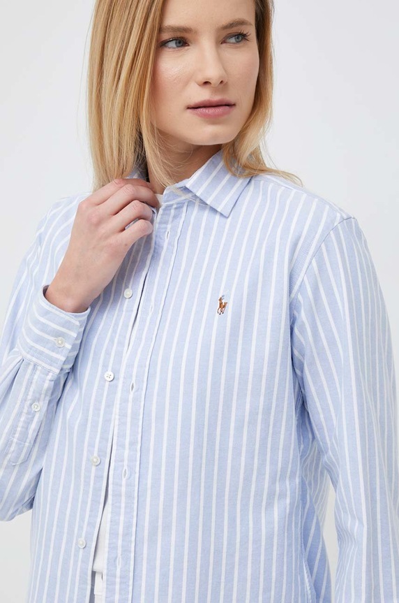 Polo Ralph Lauren cămașă din bumbac 211891377 albastru