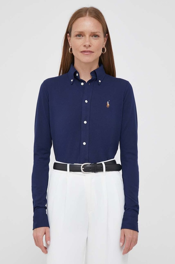 Polo Ralph Lauren koszula bawełniana granatowy 211664427