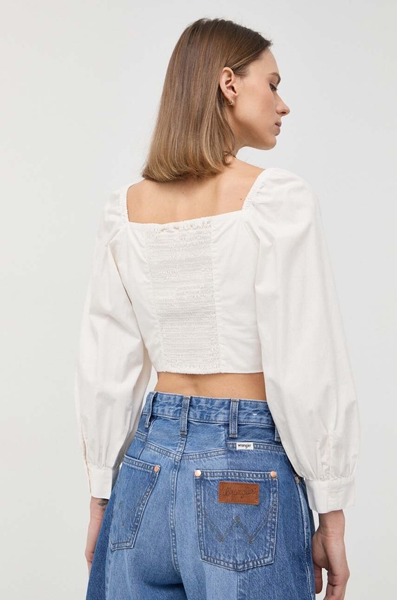 Ρούχα Βαμβακερή μπλούζα Levi's A4884.0000 λευκό