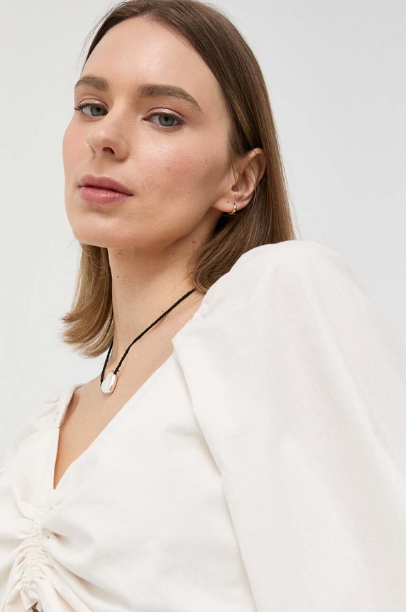 Βαμβακερή μπλούζα Levi's λευκό A4884.0000