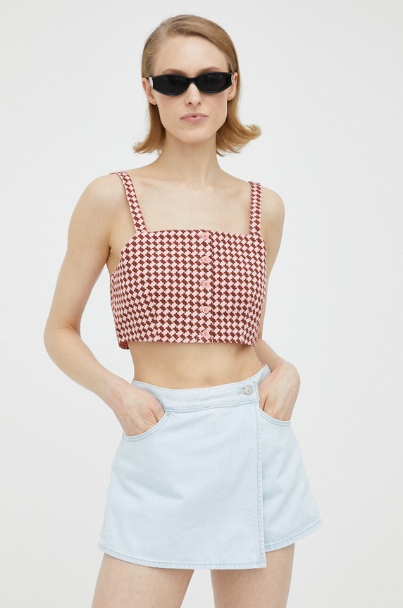 Levi's top bawełniany wzorzyste multicolor A4599.0000