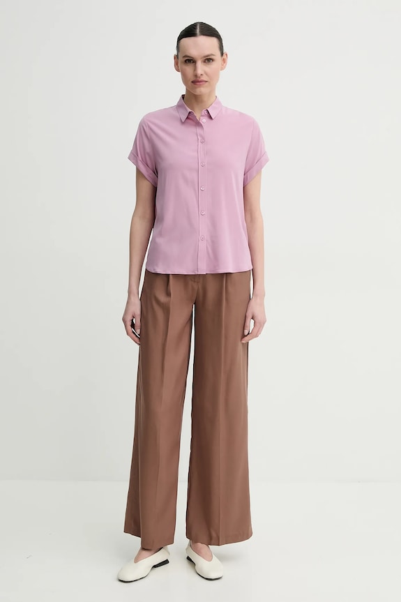 Samsoe Samsoe camicia MAJAN F19123672 violetto AW25