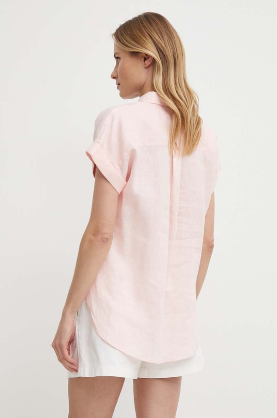 Odzież Lauren Ralph Lauren koszula lniana 200699152 różowy