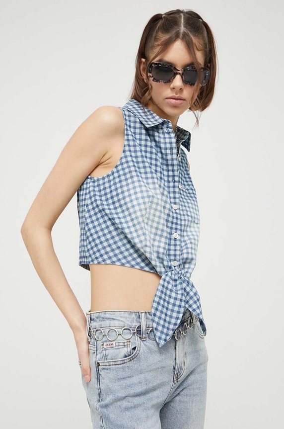 Guess Originals koszula regular niebieski W3GH00WFFH0