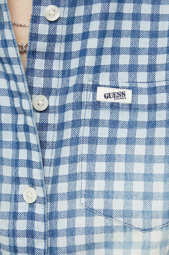 Guess Originals koszula W3GH00WFFH0 niebieski
