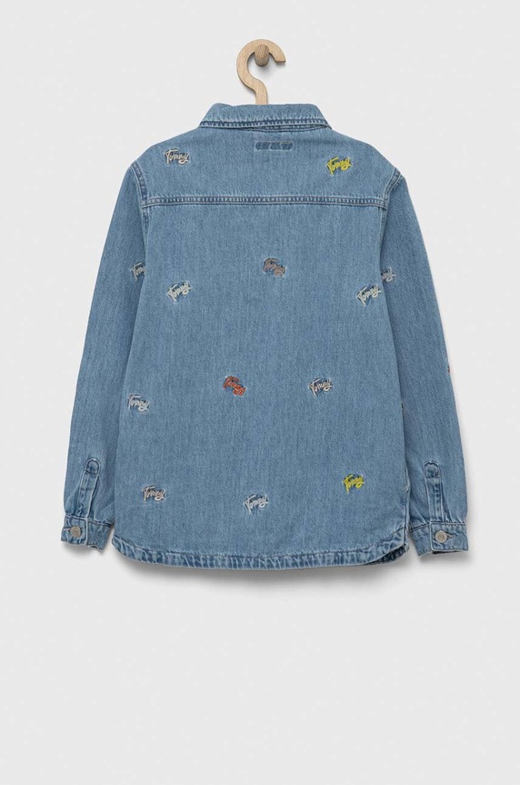 Dječja traper košulja Tommy Hilfiger KG0KG07308.PPYX plava SS23