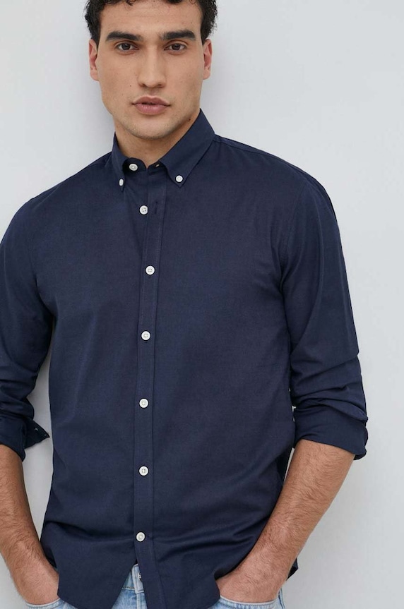 Lindbergh koszula z elastanem granatowy 30.203174.NAVY.MIX