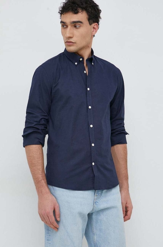 Lindbergh koszula 30.203174.NAVY.MIX granatowy