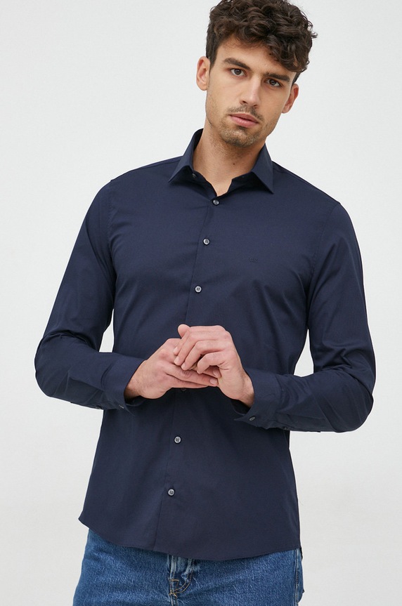 Calvin Klein koszula z elastanem granatowy K10K108229.PPYX