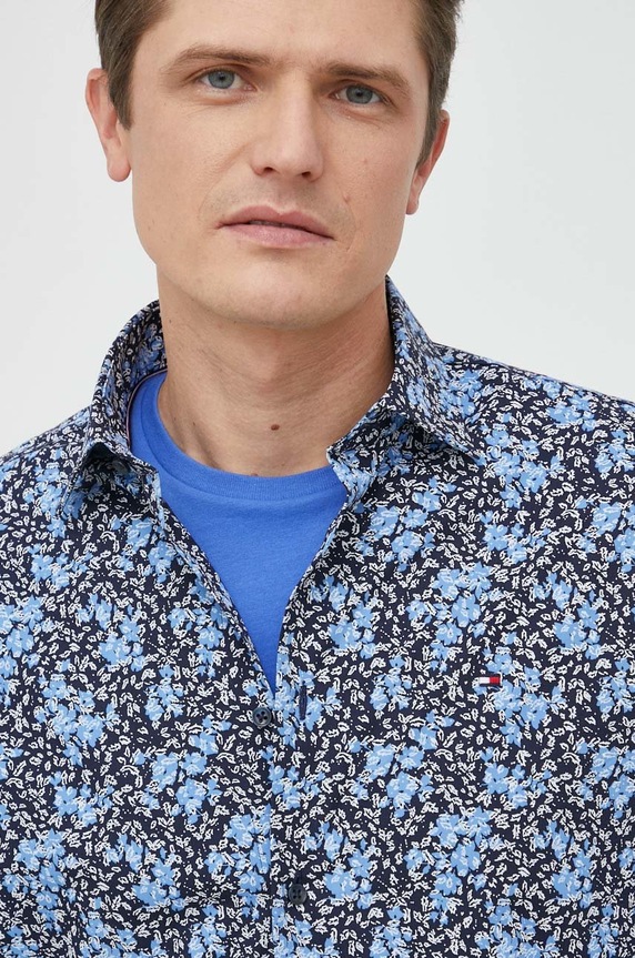 Košile Tommy Hilfiger MW0MW29132.PPYX námořnická modř