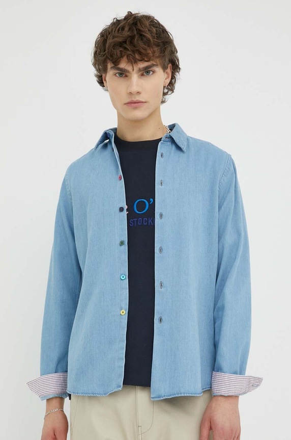 PS Paul Smith koszula jeansowa regular niebieski M2R.610P.K21555