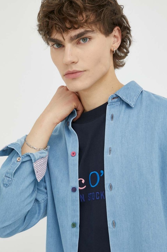 PS Paul Smith koszula jeansowa M2R.610P.K21555 niebieski