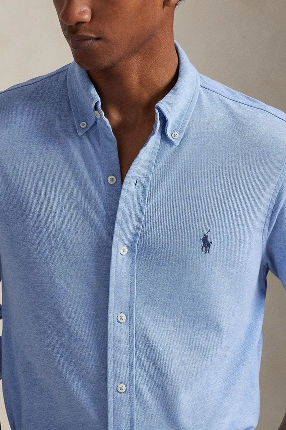 Bavlnená košeľa Polo Ralph Lauren modrá 710654408