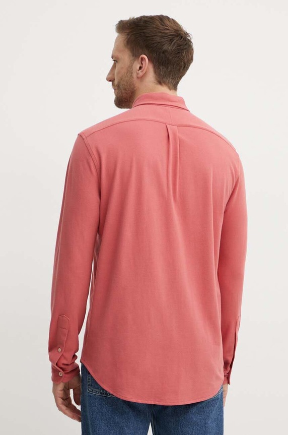 Polo Ralph Lauren košeľa pánska bavlnená ružová 710654408