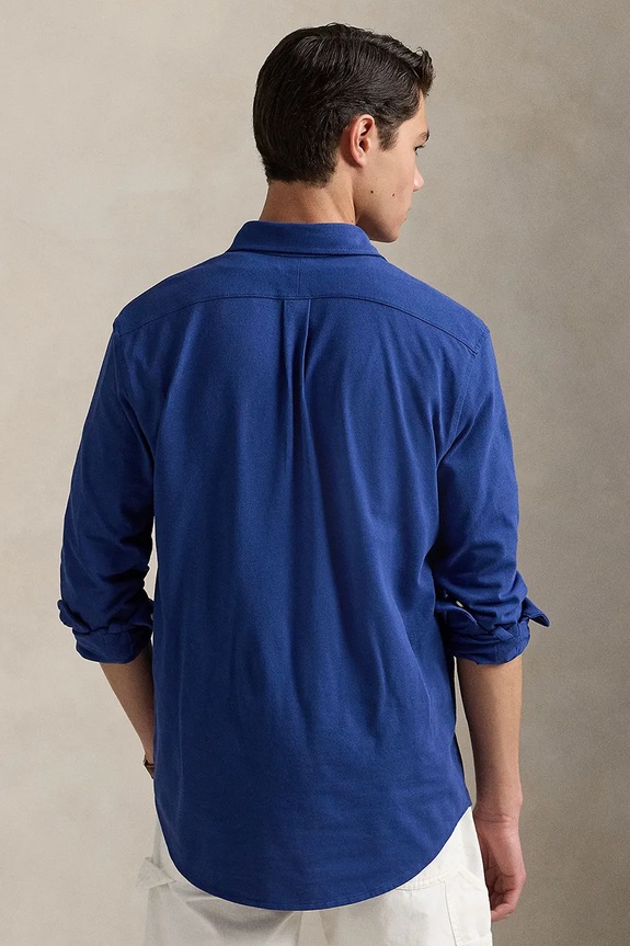 Polo Ralph Lauren риза мъжка от памук 710654408 тъмносин SS26