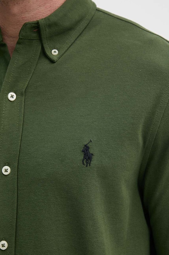 Polo Ralph Lauren košeľa pánska bavlnená 710654408 zelená SS26