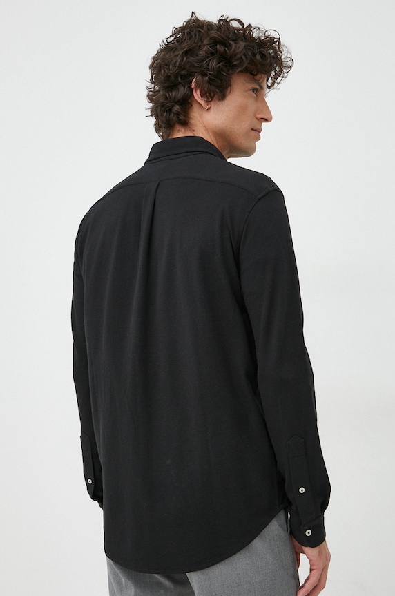 Odzież Polo Ralph Lauren koszula męska bawełniana 710654408 czarny