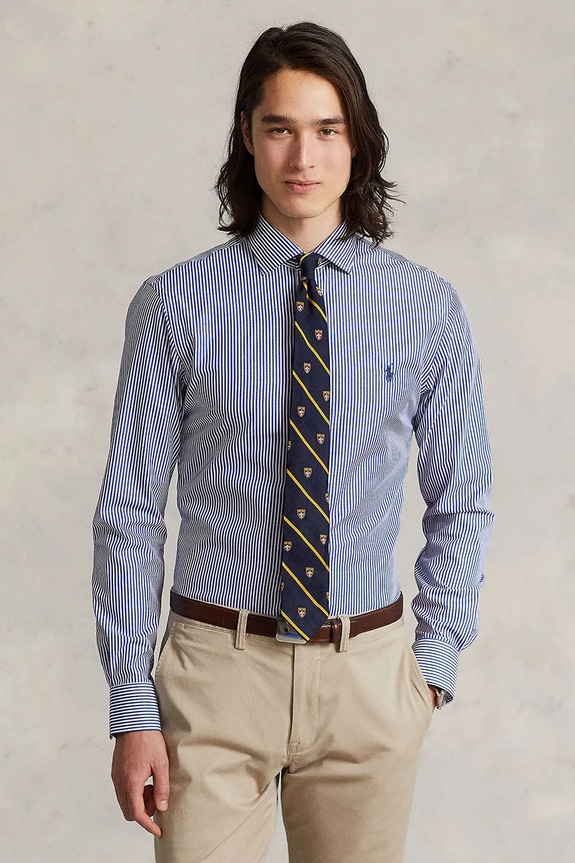 Polo Ralph Lauren koszula bawełniana wzorzyste biały 712827064
