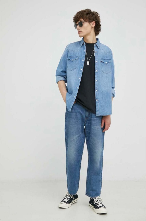 Odzież Levi's koszula jeansowa 85744.0047 niebieski