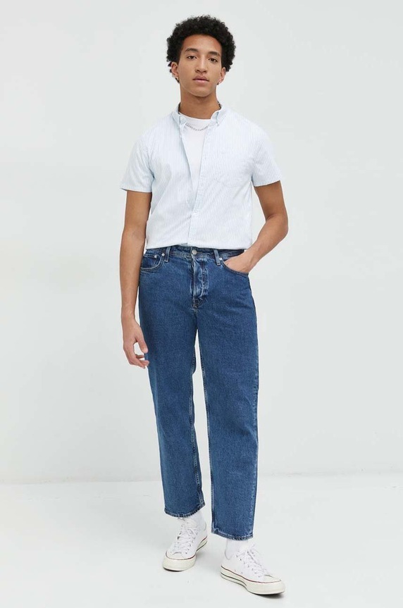 Hollister Co. koszula KI325.3018.224 niebieski SS23