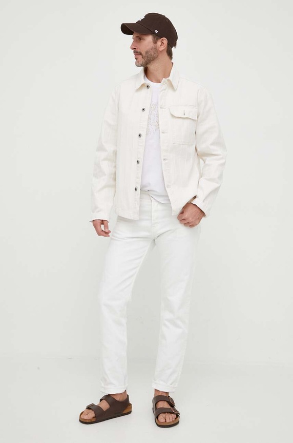 Pepe Jeans koszula jeansowa Blake PM307797.000 beżowy SS23