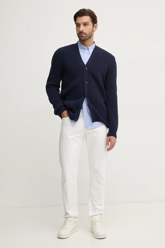 Lacoste camasa din bumbac CH2932 albastru AW24