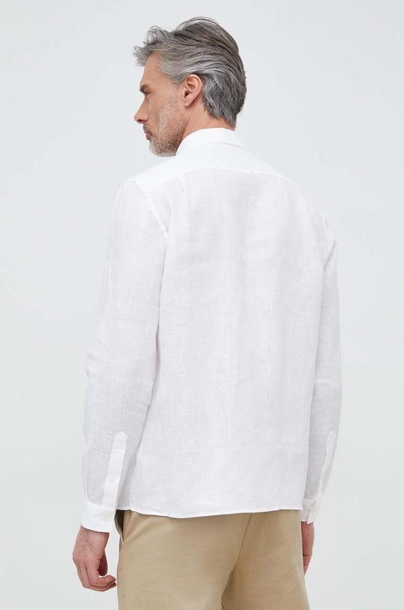 Odzież Lacoste koszula lniana CH5692 biały