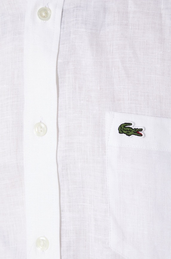 Lacoste koszula lniana męska CH5699 beżowy