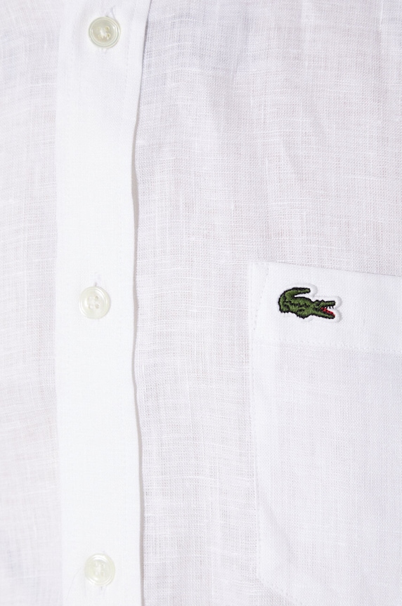 Lacoste koszula lniana męska CH5699 beżowy
