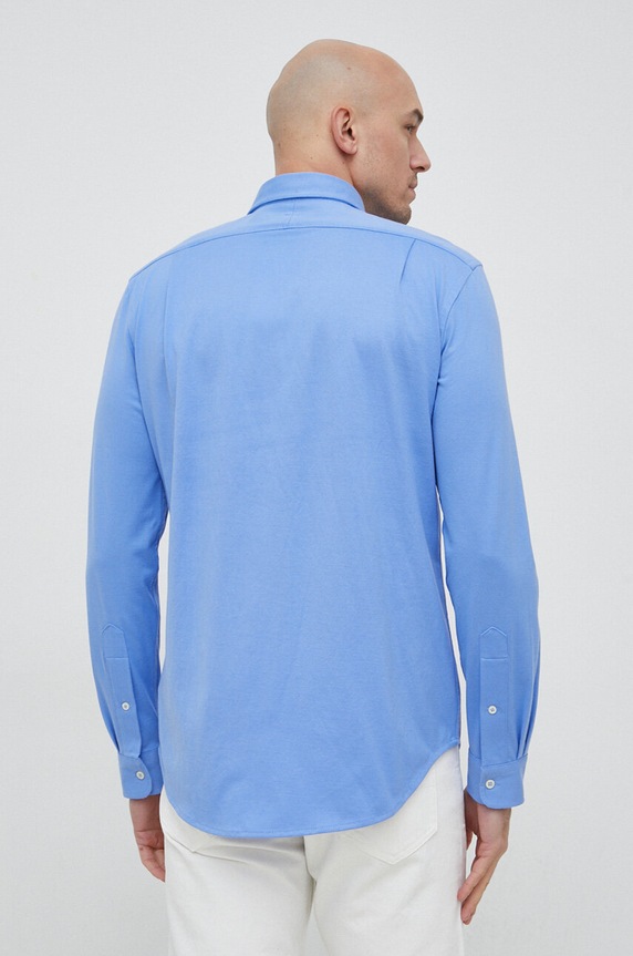 Odzież Polo Ralph Lauren koszula bawełniana 710899386 niebieski