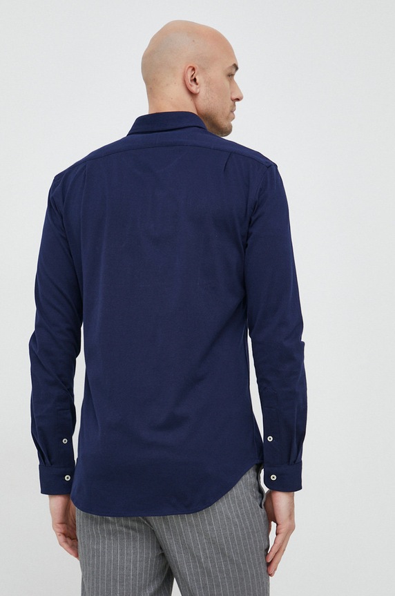 Bavlnená košeľa Polo Ralph Lauren tmavomodrá 710899386