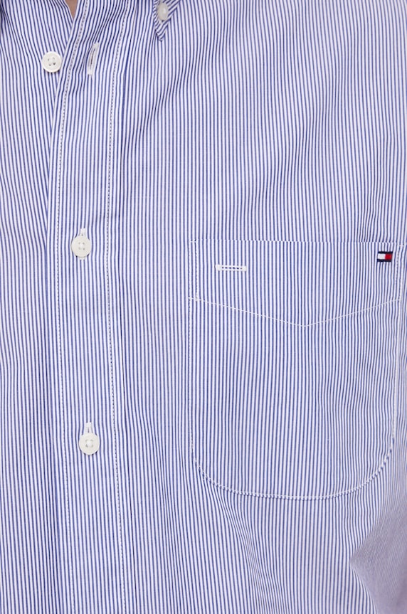 Tommy Hilfiger koszula bawełniana MW0MW31441.PPYX niebieski SS23