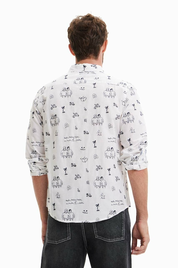 Desigual koszula bawełniana biały 23SMCW16