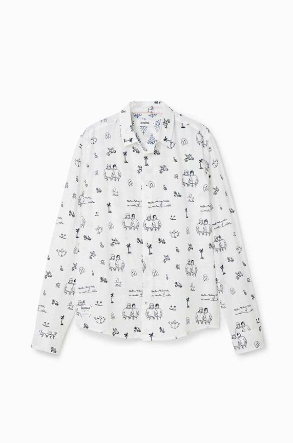 Desigual koszula bawełniana 23SMCW16 biały