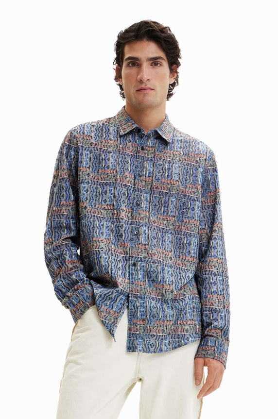 Desigual koszula regular czarny 23SMCW18