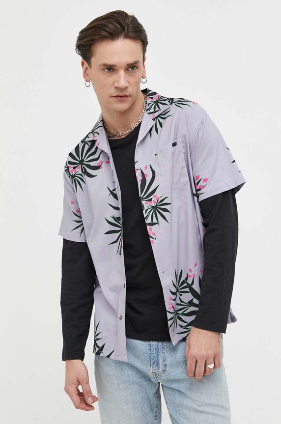 Bavlnená košeľa Billabong regular fialová ABYWT00205