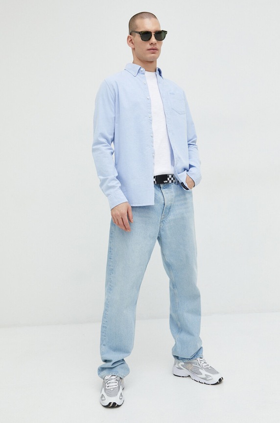 Košile Superdry M4010653A.8TS modrá SS23