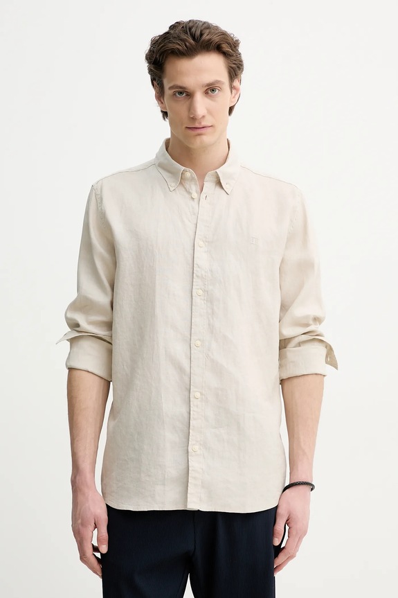 Lanena srajca Les Deux bež LDM410150