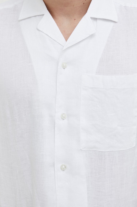 HUGO koszula lniana 50490761 biały SS25