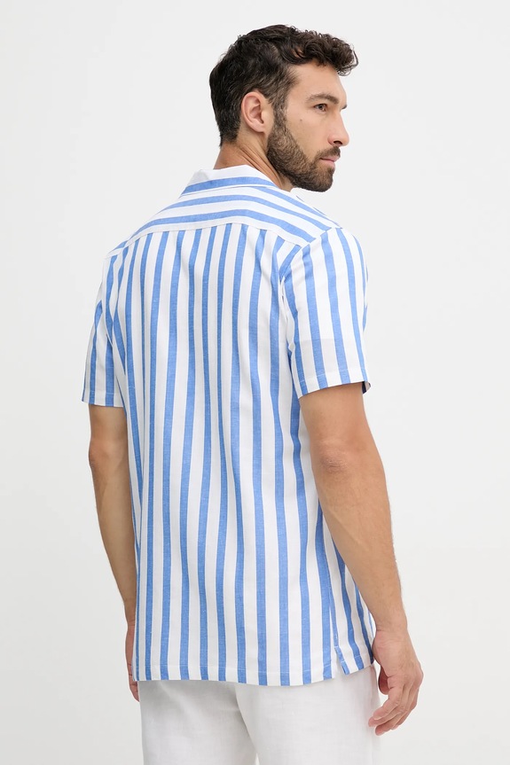 Odjeća Košulja s dodatkom lana Lindbergh 30.203321.NAVY plava