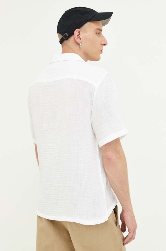 Odzież Abercrombie & Fitch koszula bawełniana KI125.3099.100 biały