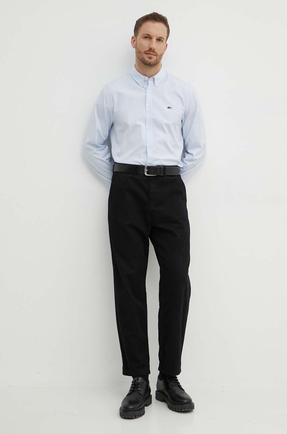 Ruházat Lacoste pamut ing CH2933.HBP kék