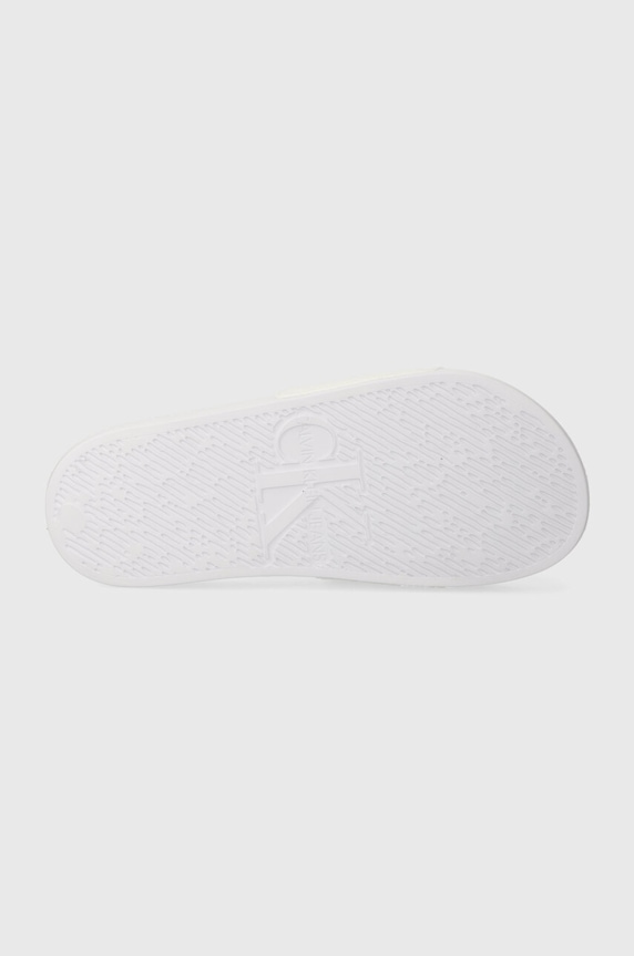 Šľapky Calvin Klein Jeans SLIDE MONOGRAM CO biela YW0YW00103