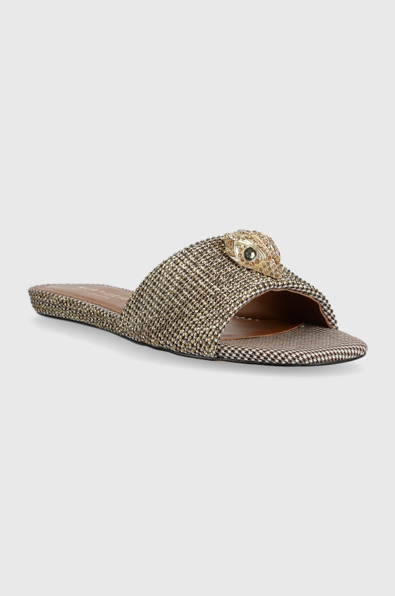 Kurt Geiger London klapki Kensington 8496140609.BEIGE złoty AA00